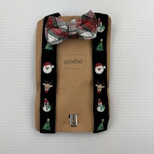 Goodlad Boys Christmas Suspenders Bow Tie Set Santa Reindeer Snowman
